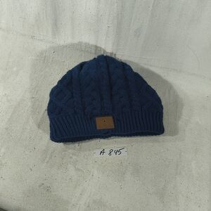 Tenergy Unisex Blue Cable Knit Beanie With Bluetooth Inset Speaker One Size